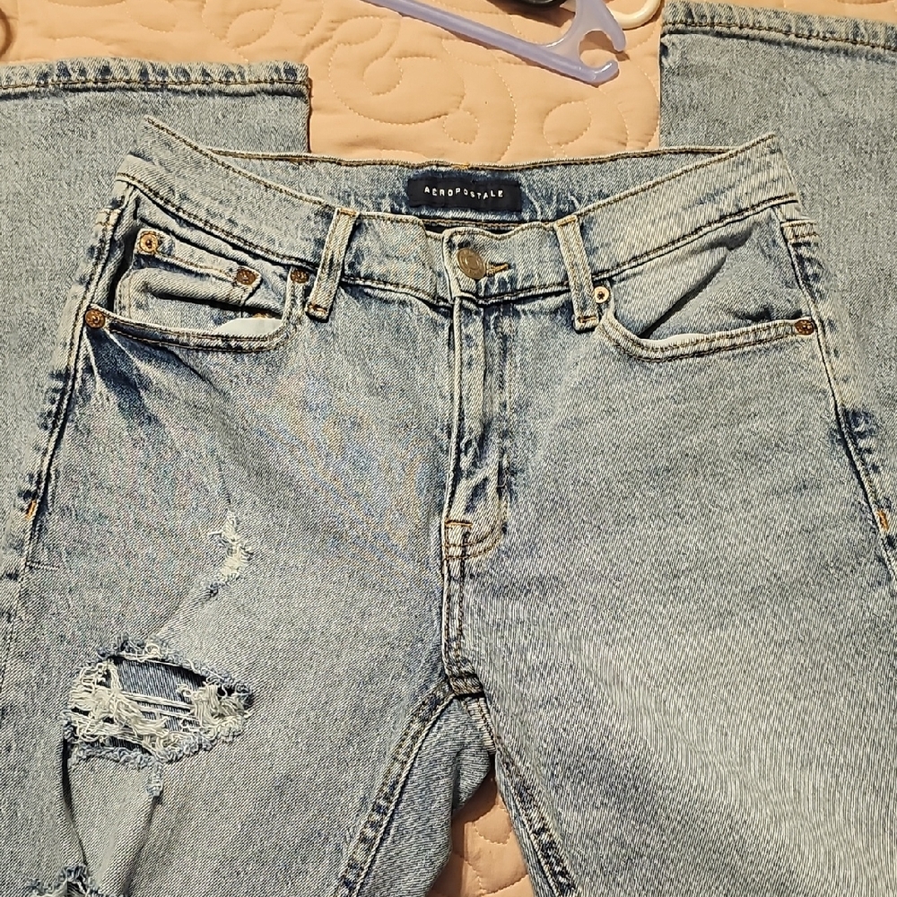 Abercrombie & Fitch Light Blue Ripped Jeans